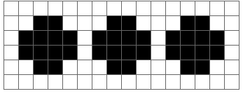 Grid with black-filled pixels